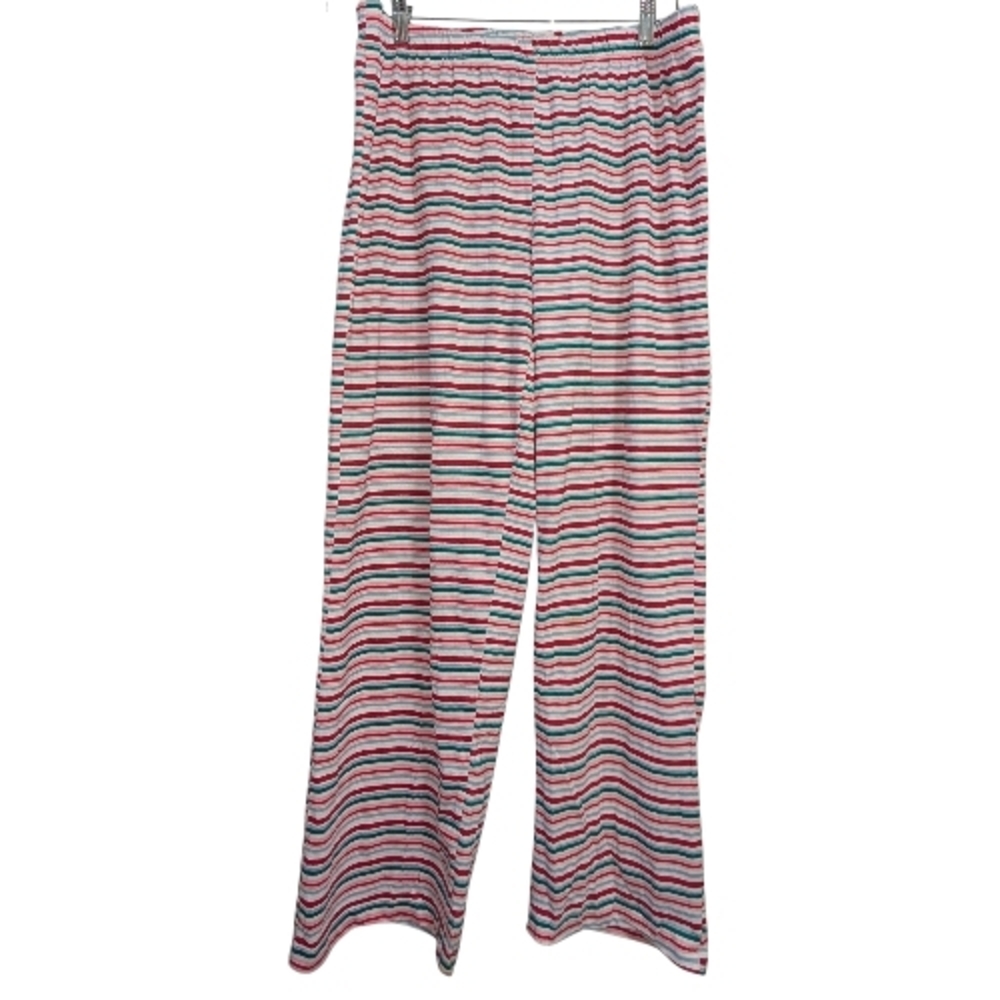 NO BRAND WOMEN'S COLORFUL STRIPED PAJAMA PANTS SIZE M
